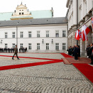 The King and Queen's State Visit to Poland 9 - 11 May started with a welcoming ceremony in front of the Presidential Palace in Warsaw.  (Photo: Lise Åserud / NTB scanpix)